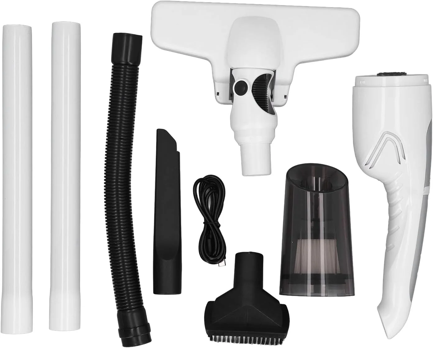 جاروبرقی دستی قدرتمند با مکش 12000Pa، شارژی و بدون سیم، مناسب خودرو، دارای برس چرخشی برای کف، مناسب منزل، تخت، مبل، ABS، سبک وزن، 395x80x80mm