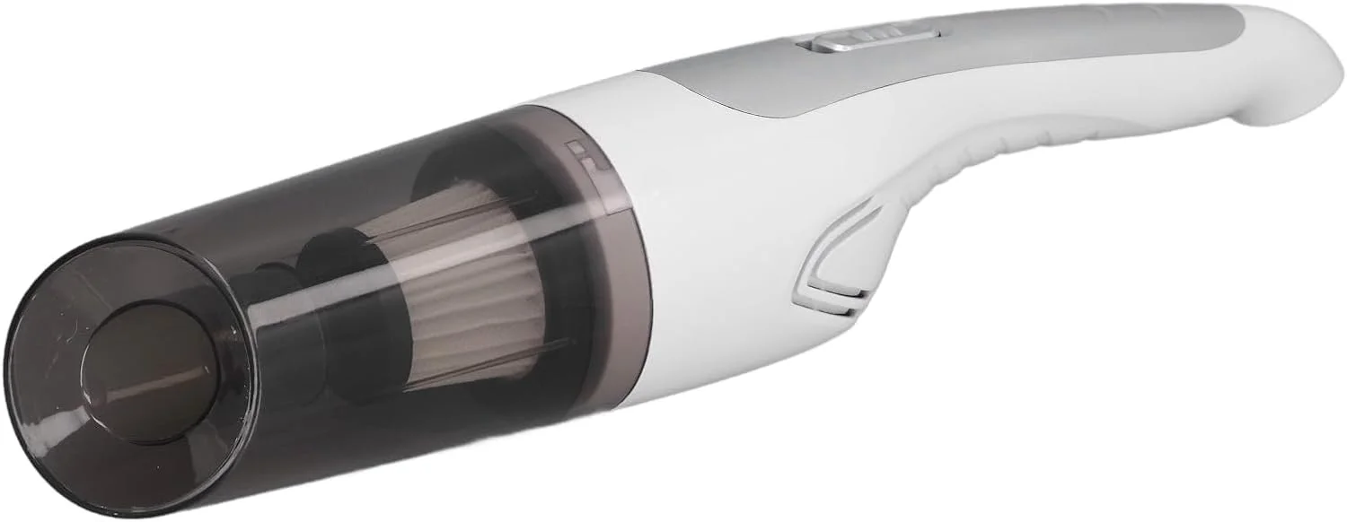 جاروبرقی دستی قدرتمند با مکش 12000Pa، شارژی و بدون سیم، مناسب خودرو، دارای برس چرخشی برای کف، مناسب منزل، تخت، مبل، ABS، سبک وزن، 395x80x80mm