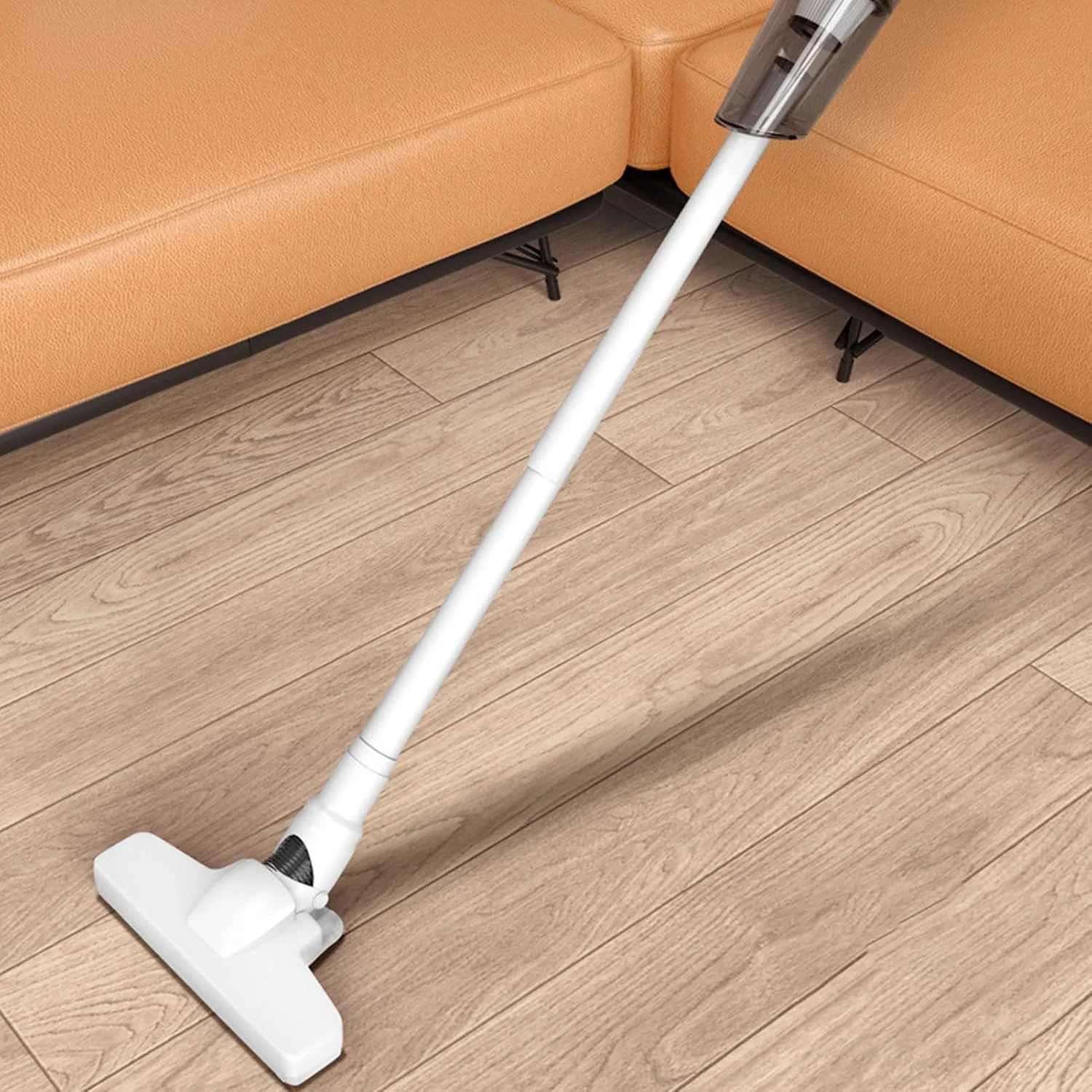 جاروبرقی دستی قدرتمند با مکش 12000Pa، شارژی و بدون سیم، مناسب خودرو، دارای برس چرخشی برای کف، مناسب منزل، تخت، مبل، ABS، سبک وزن، 395x80x80mm