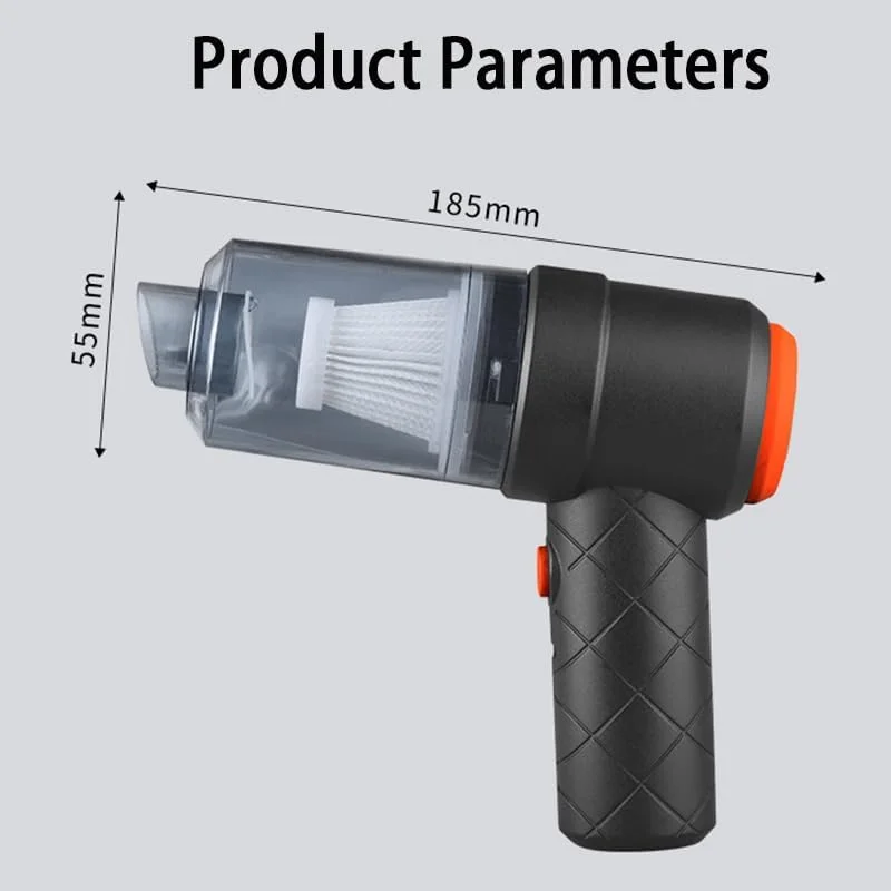 جاروبرقی دستی، جاروبرقی رومیزی قابل شارژ 3500PA، جاروبرقی کوچک و قابل حمل و قدرتمند بی‌سیم برای تمیز کردن ماشین/حیوانات خانگی/کیبورد/کامپیوتر/میز/کشو