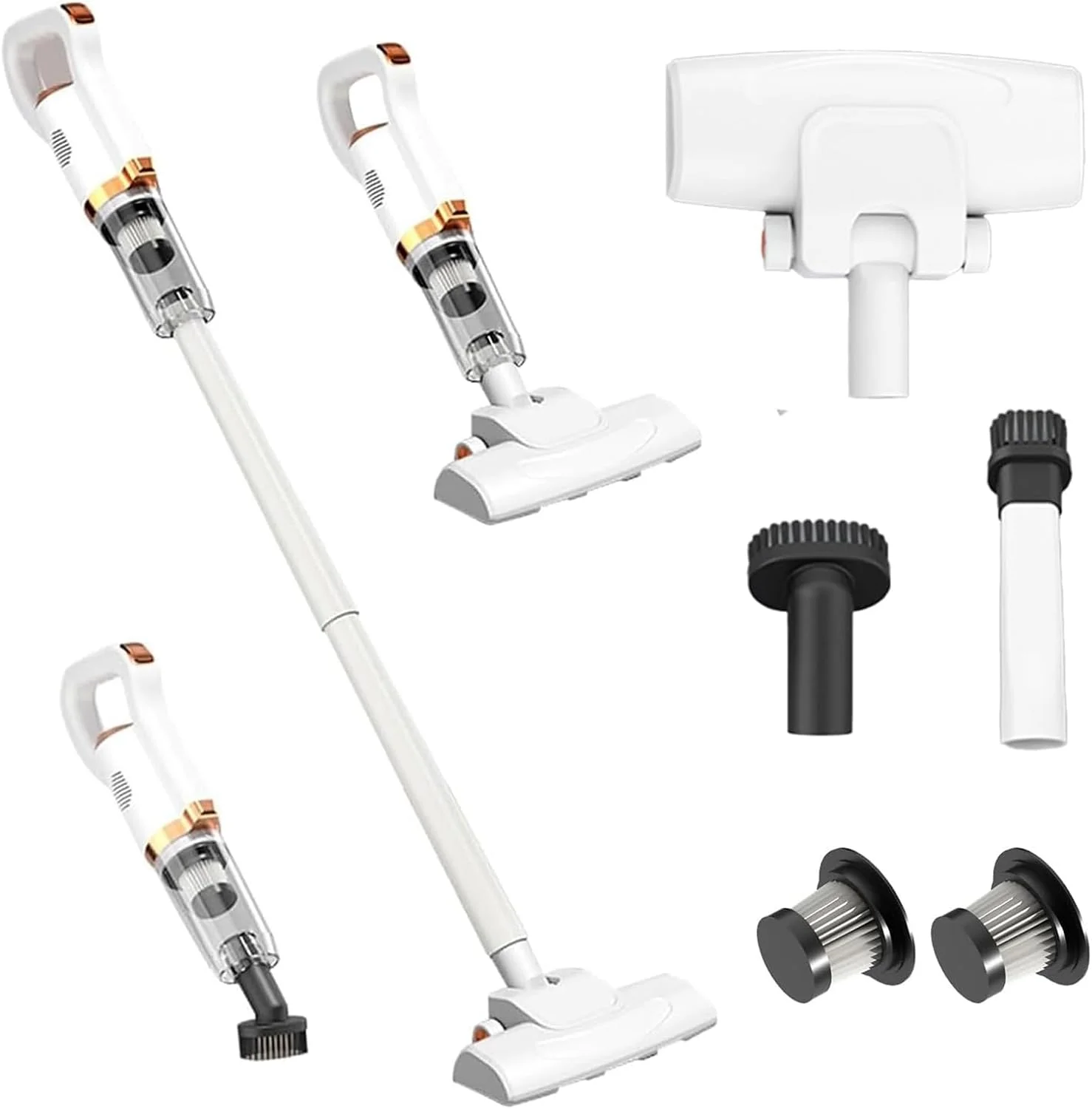 جاروبرقی دستی 3 در 1 قابل حمل، از بین برنده گرد و غبار، جاروبرقی 360 درجه، ظرفیت بزرگ 1.7 لیتری، فیلتر قابل شستشو، جاروبرقی بی سیم فوق العاده ساکت برای ماشین، خانه، آشپزخانه، حمام