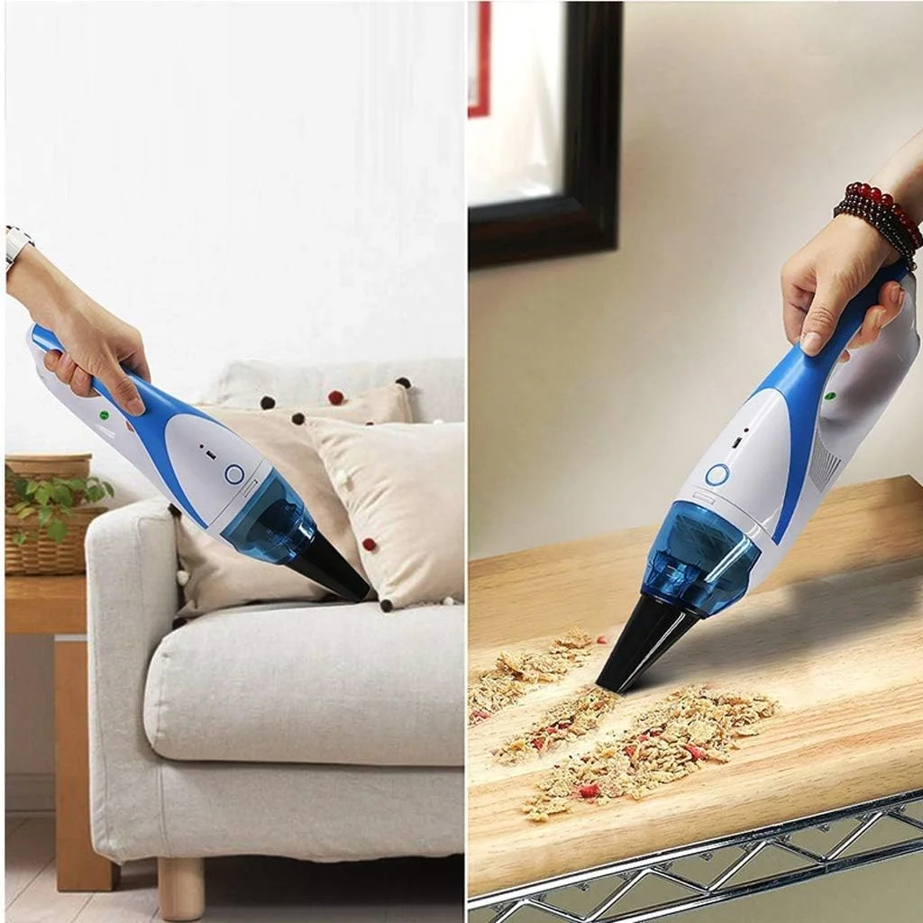 جاروبرقی دستی HUIQC، جاروبرقی کوچک قابل شارژ برای خودرو، قدرت مکش قوی 1500Pa، جاروبرقی دستی با کابل USB، مناسب برای خانه، دفتر، موی حیوانات خانگی، خوابگاه (رنگ: نارنجی)
