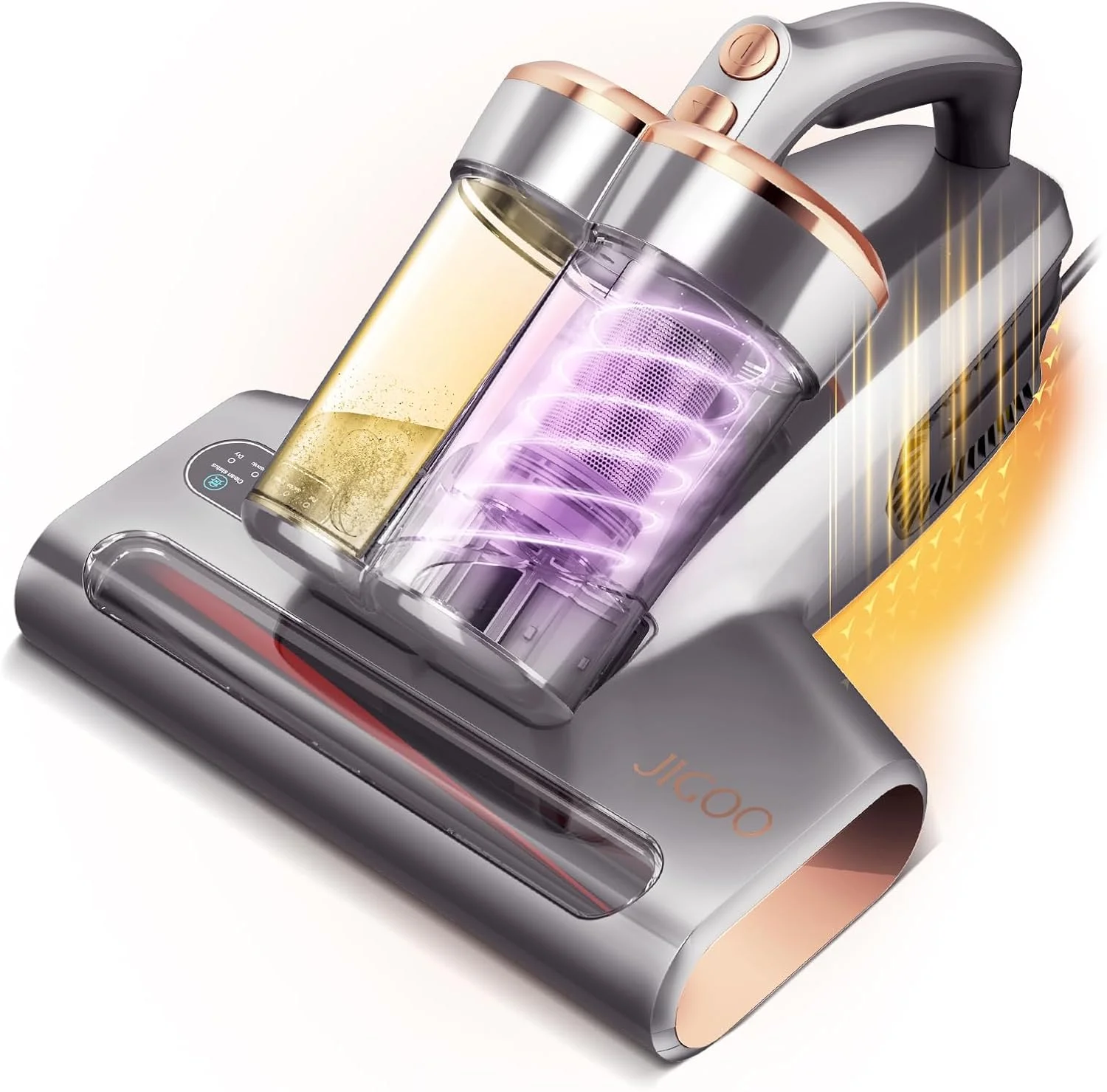 جاروبرقی تشک جیگو با اشعه فرابنفش، فراصوت و گرمایش بالا، جاروبرقی دستی قدرتمند ضد آلرژی برای تخت و مبل