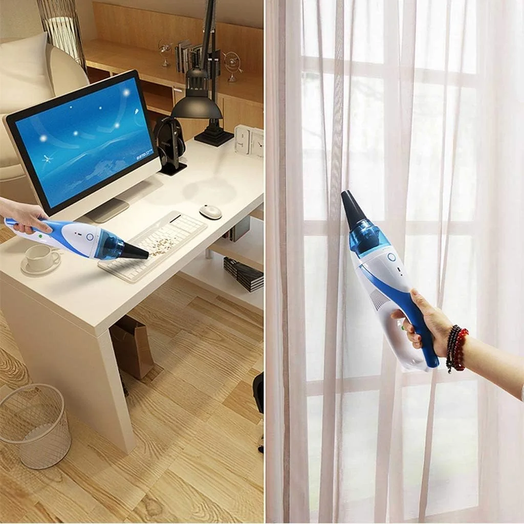 جاروبرقی دستی HUIQC، جاروبرقی کوچک قابل شارژ برای خودرو، قدرت مکش قوی 1500Pa، جاروبرقی دستی با کابل USB، مناسب برای خانه، دفتر، موی حیوانات خانگی، خوابگاه (رنگ: نارنجی)