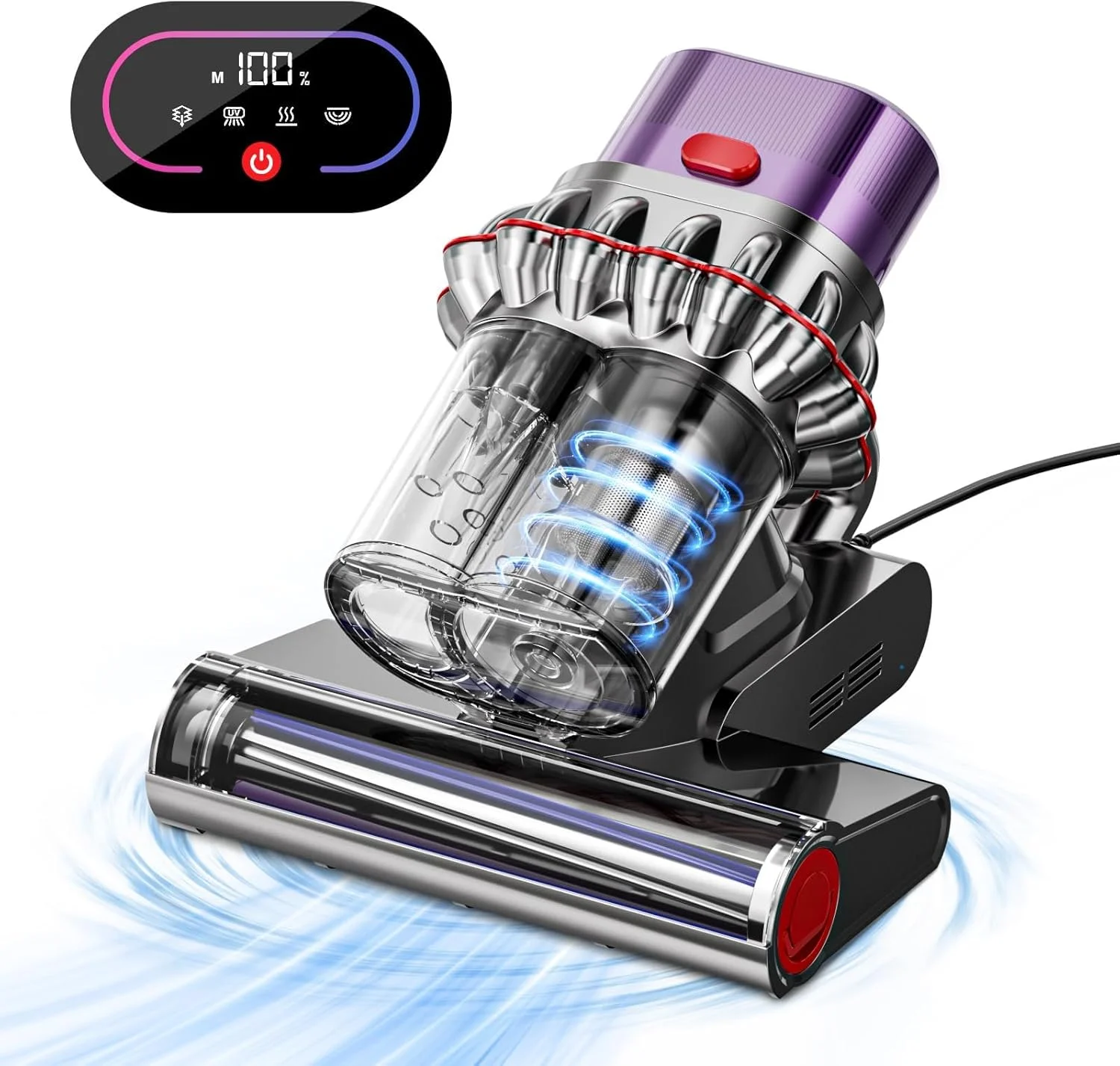 جاروبرقی تشک خواب کاست ویو با فناوری فراصوت و فرابنفش، تکنولوژی گرمایش بالا، سنسور هوشمند گرد و غبار، جاروبرقی دستی 15 کیلو پاسکال برای موی حیوانات خانگی، تشک و گرد و غبار