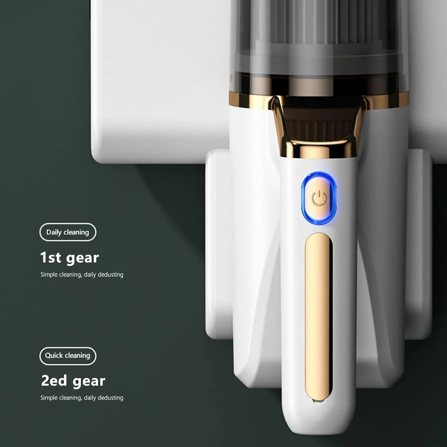 جاروبرقی تخت خواب KASTWAVE، تمیز کننده تشک دستی، قدرت مکش قوی 8KPa و ضربه دوگانه، کم صدا، تمیز کردن موثر برای رختخواب، مبل، سایر سطوح پارچه ای سفید