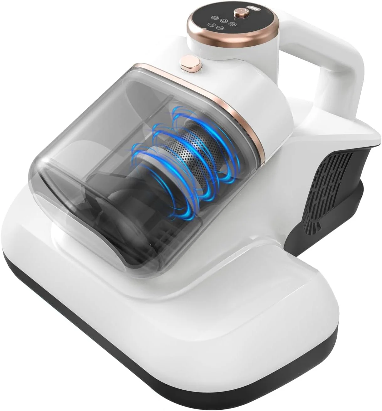 جاروبرقی تشک، جاروبرقی دستی UV-C با قدرت مکش 16Kpa، دارای دو محفظه گرد و غبار، فیلتر قابل شستشو، فناوری گرمایش بالا و UV برای تمیز کردن عمیق، بدون سیم