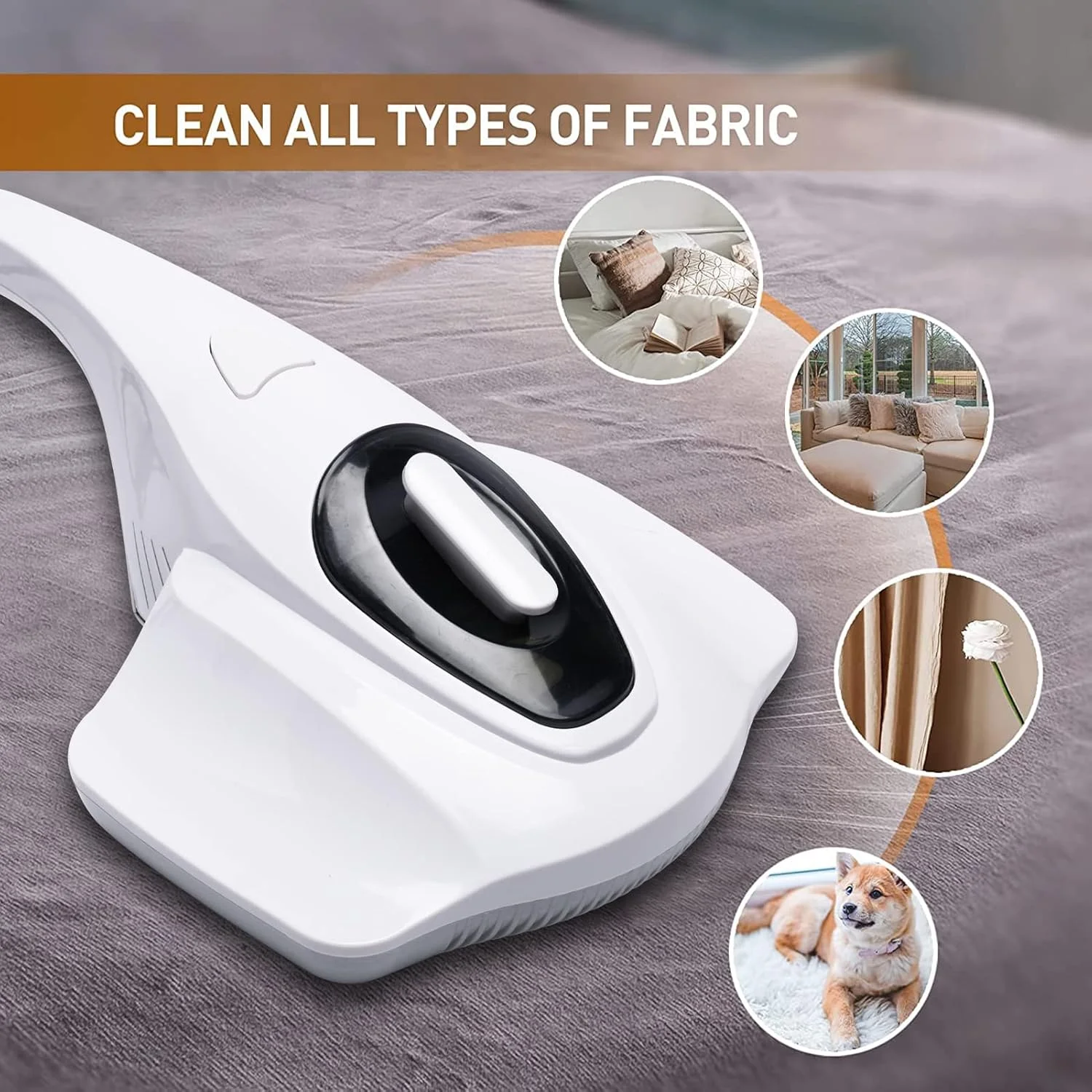 جاروبرقی تشک برای حذف کنه، مکنده قوی، جاروبرقی UV دستی تخت، دستگاه تمیز کننده بی سیم با مکش قدرتمند، به طور موثر گرد و غبار، ذرات ریز و گرده را از بین می برد