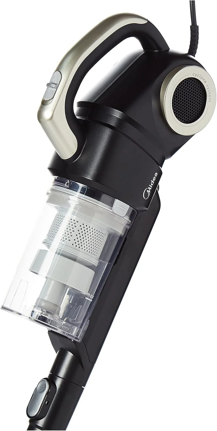 جاروبرقی عصایی سبک وزن 2 در 1 سیم دار مدیا، 450 وات قدرتمند با مخزن گرد و غبار شفاف 0.4 لیتری، تمیز کردن چند سطحی دستی و میله ای، سیم 5 متری، قدرت مکش بالا، بهترین برای خانه، 20S