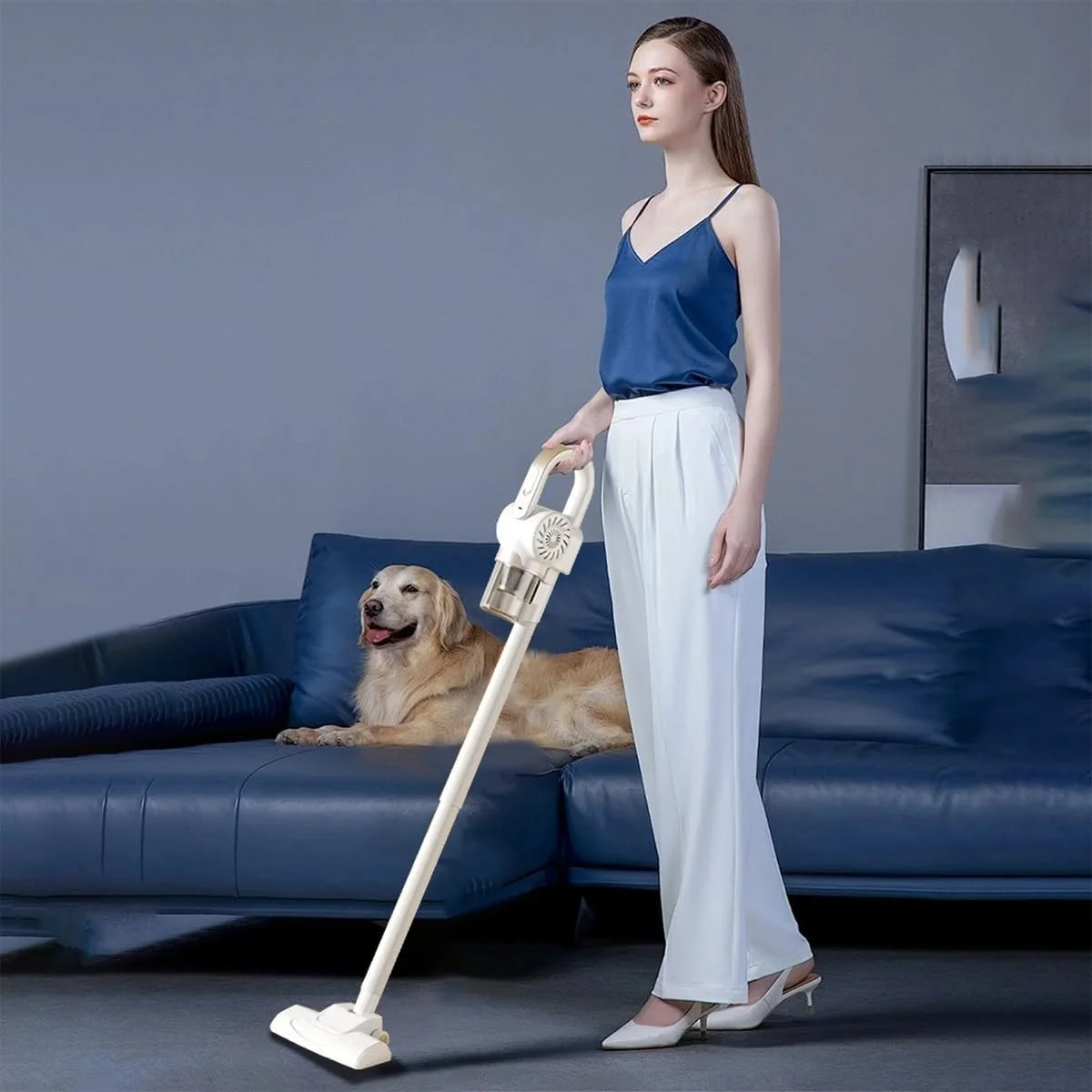 جاروبرقی عصایی و دستی 2 در 1 Occuwzz با مخزن گرد و غبار 280 میلی لیتری - قدرت مکش قوی 3000 میلی آمپر ساعتی برای ماشین، خانه و آشپزخانه