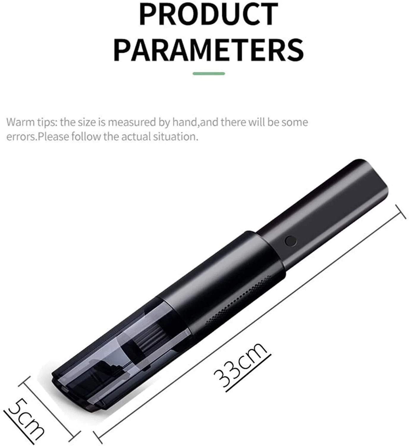 جاروبرقی بی سیم قابل حمل Nyyldr برای منزل و خودرو، با مکش قوی و کاربرد دوگانه (مشکی بی سیم)