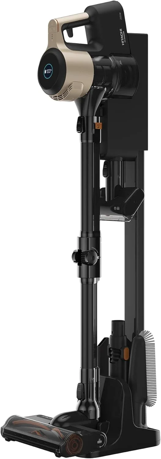 جاروبرقی شارژی قدرتمند هیتاچی، جاروبرقی عصایی و دستی 2 در 1 با باتری لیتیوم یونی 28.8 ولت، مکش قوی 210 وات، 60 دقیقه زمان کارکرد با تشخیص خودکار سطح، نمایشگر دیجیتال، PVXH850M