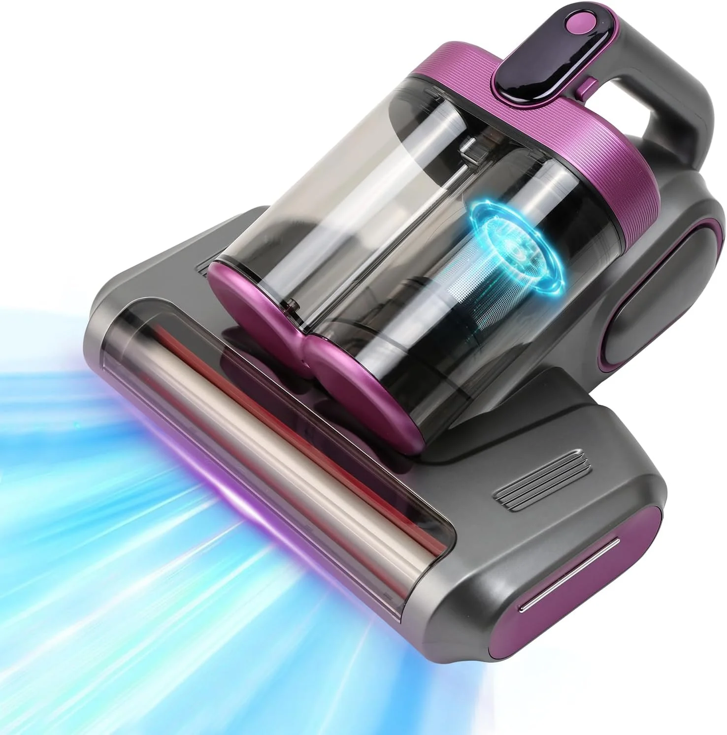 جاروبرقی تشک شارژی با مکش 13KPa، دستگاه حذف کنه تختخواب با UV-C و اولتراسونیک برای گرد و غبار و موی حیوانات خانگی