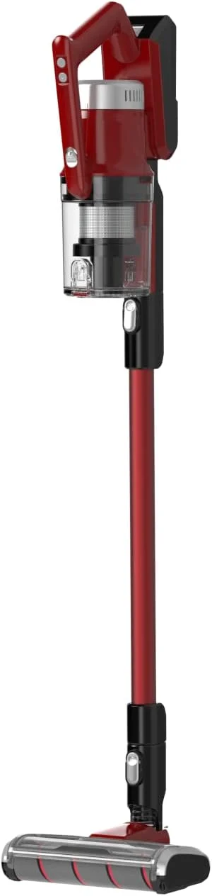 جاروبرقی عصایی شارژی 3 در 1 شارپ 350 وات با فناوری سایکلون، 2 سطح شدت، قابلیت استفاده دستی، فیلتراسیون HEPA و برس توربو مدل EC-CS350BDC-RZ، قرمز