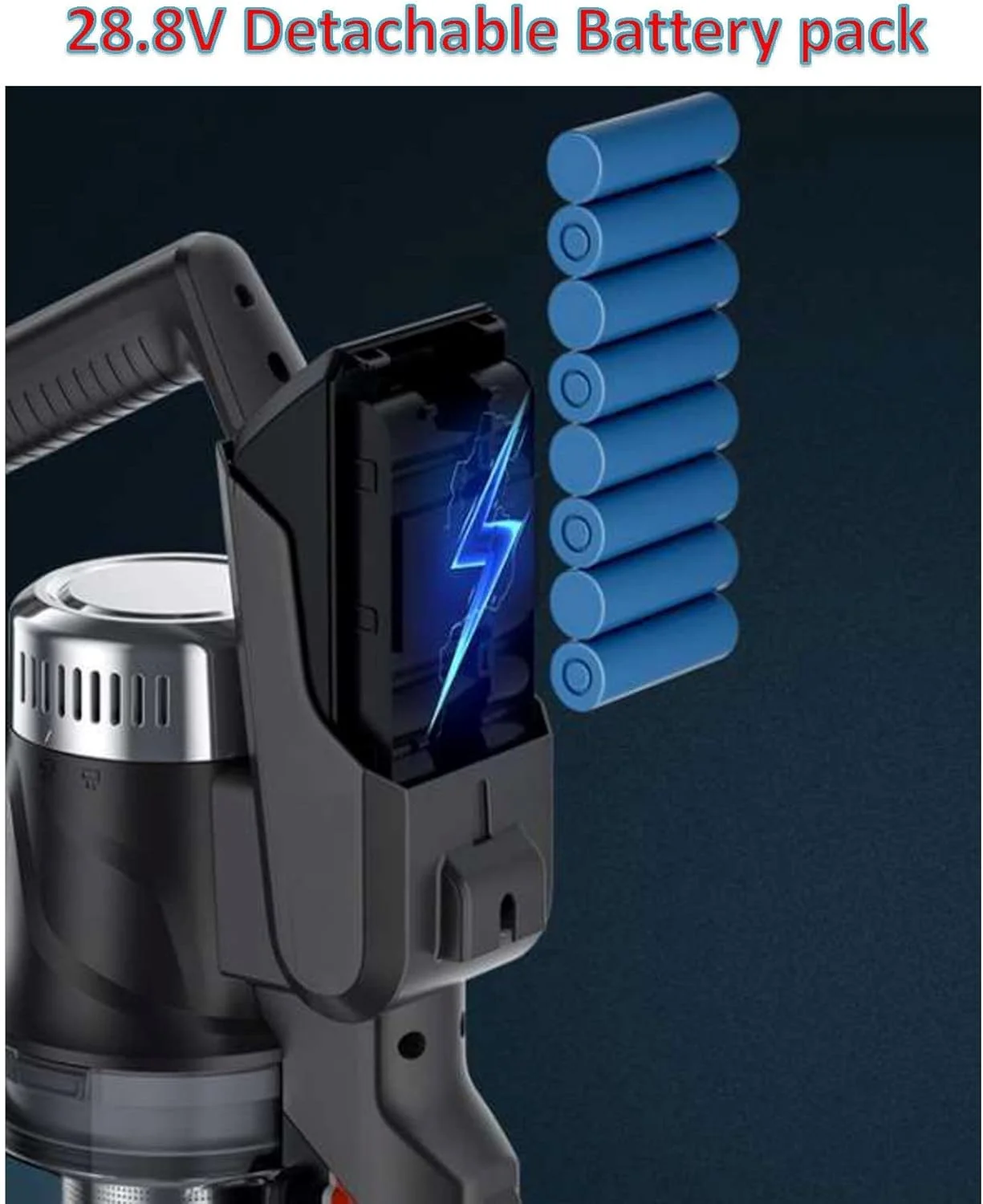 جاروبرقی عصایی شارژی 3 در 1 شارپ 350 وات با فناوری سایکلون، 2 سطح شدت، قابلیت استفاده دستی، فیلتراسیون HEPA و برس توربو مدل EC-CS350BDC-RZ، قرمز