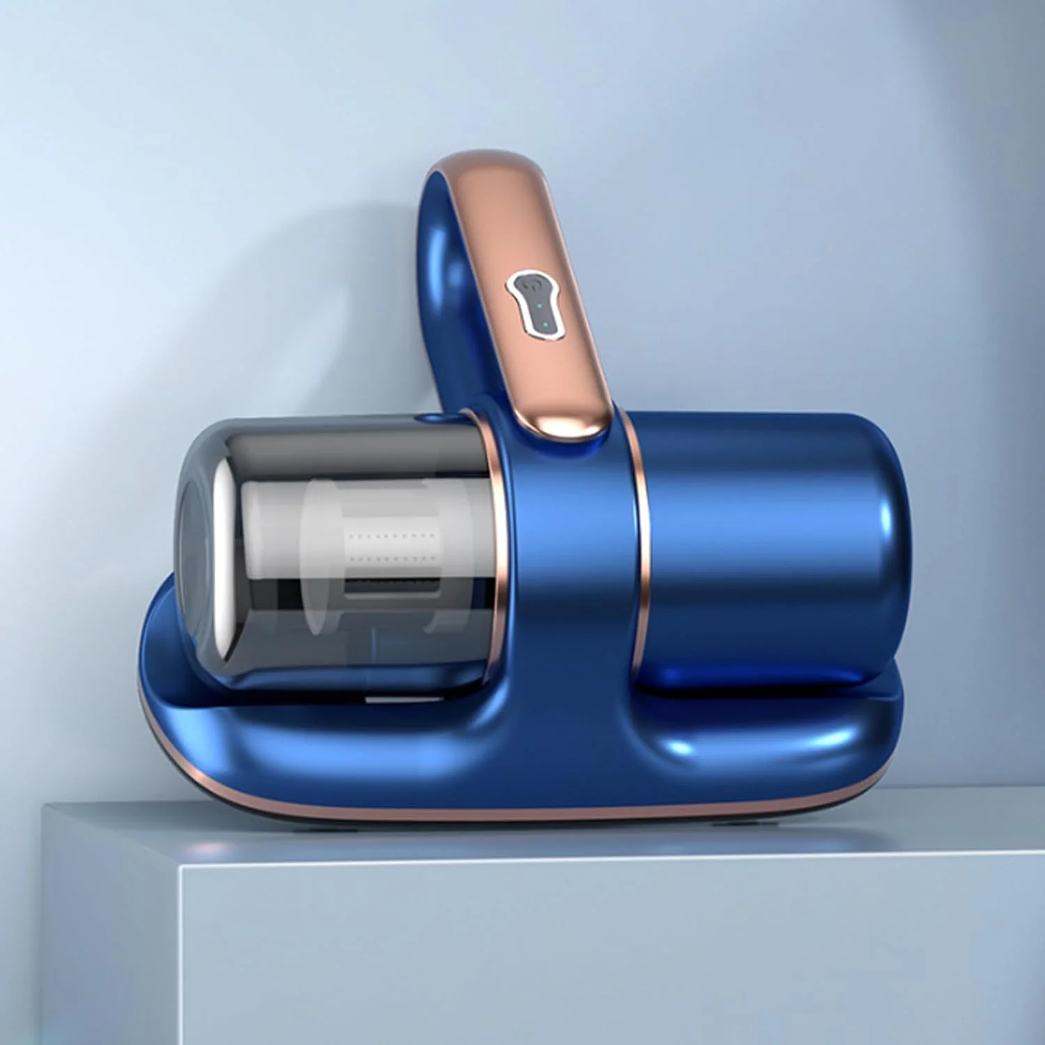 جاروبرقی دستی بی‌سیم تزویق، مکش قوی 13000 پاسکال و صدای کم، نور فرابنفش، قابل شستشو برای تمیز کردن تشک، بالش، مبل و فرش (آبی)