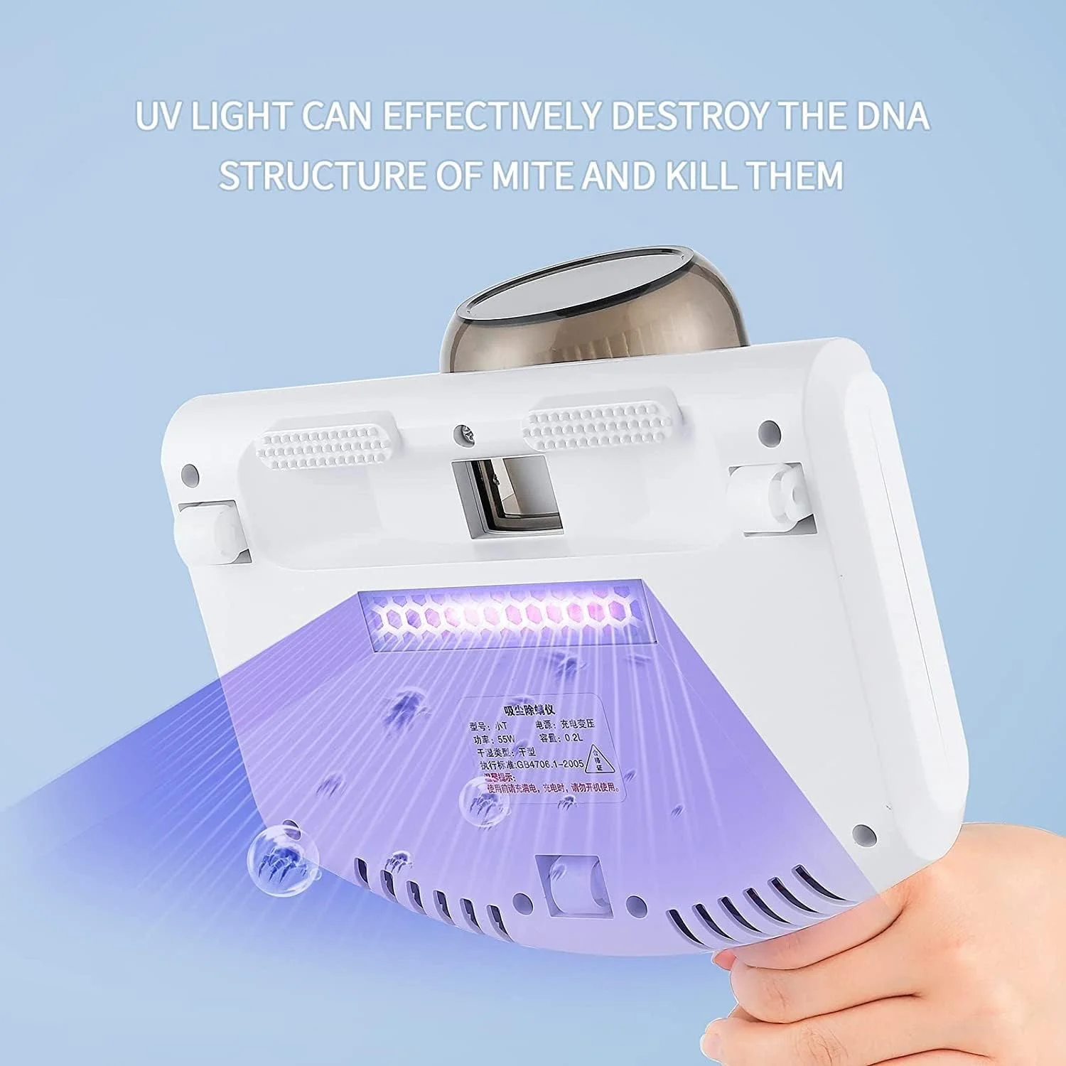 جاروبرقی کوچک و قابل حمل UV برای تمیز کردن فرش، تشک، مبل و بالش