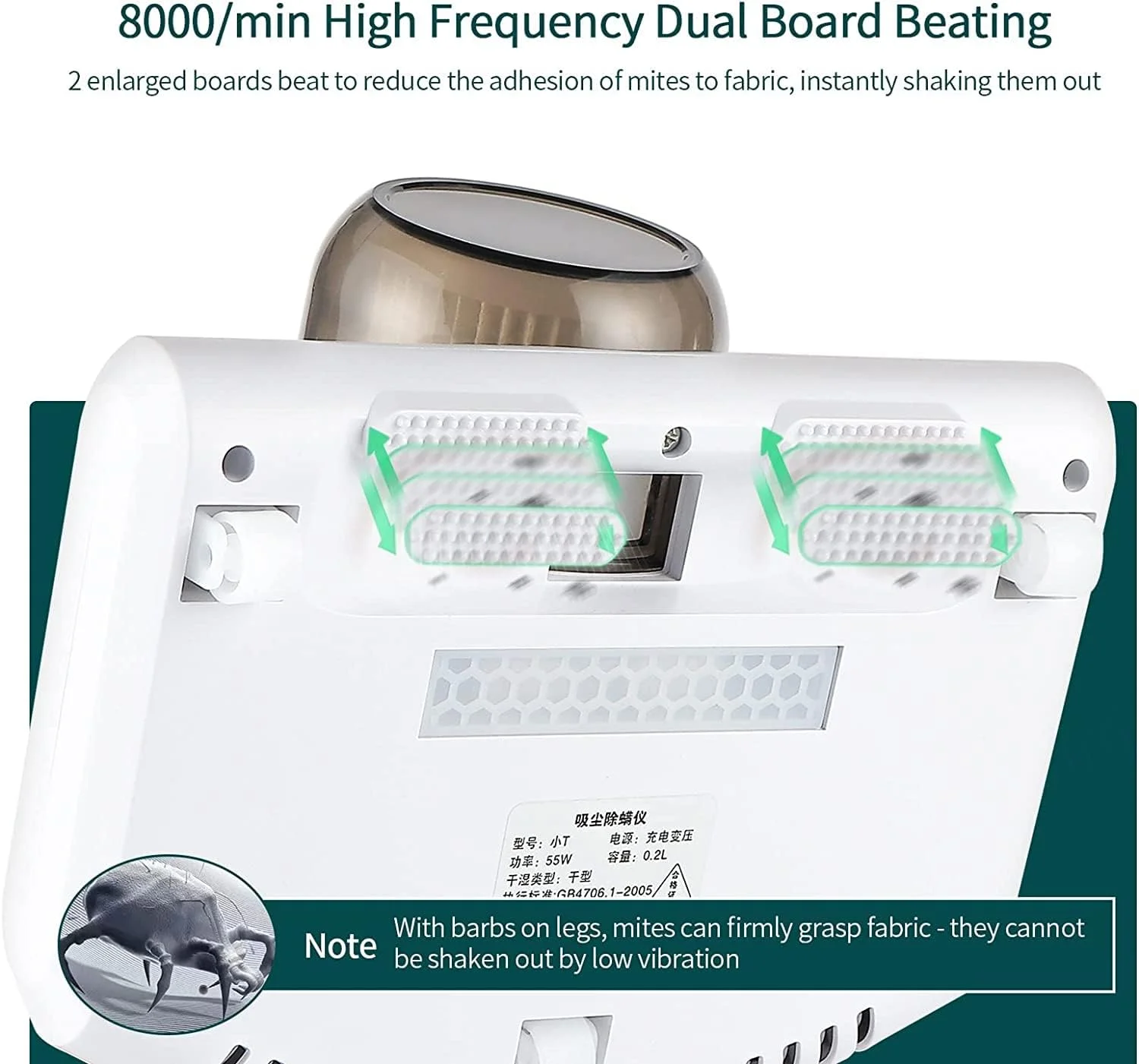 جاروبرقی کوچک و قابل حمل UV برای تمیز کردن فرش، تشک، مبل و بالش