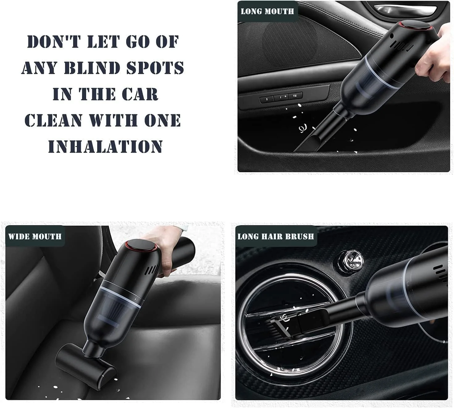 جاروبرقی شارژی خودرو، جاروبرقی پرقدرت با موتور 7.4 ولت DC، 120 وات و مکش قوی 5000 تا 8000 پاسکال، سبک وزن، مناسب برای خشک و تر | جاروبرقی خودرو (A)