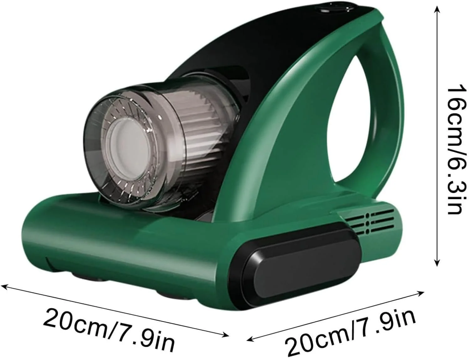 جاروبرقی تخت خواب WEKOTEE، جاروبرقی دستی بی سیم UV برای ملحفه، بالش، لحاف، مبل، پتو، فرش (سبز)