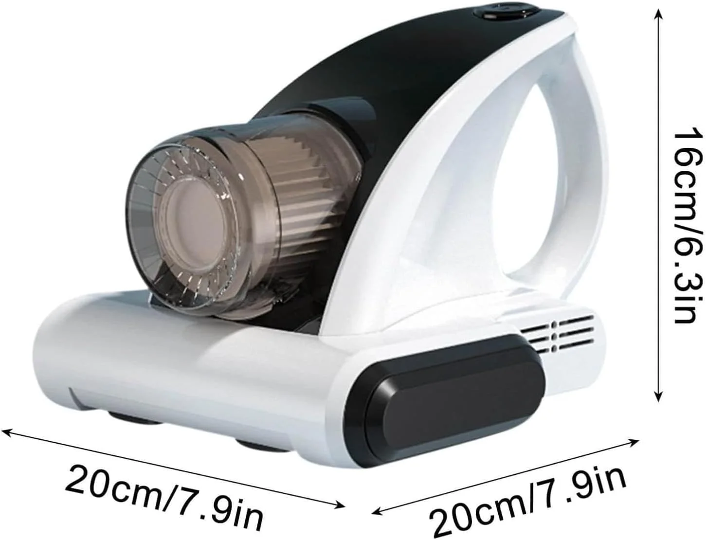 جاروبرقی تخت خواب شارژی دستی برای ملحفه، بالش، لحاف، مبل، پتو، فرش (سفید)