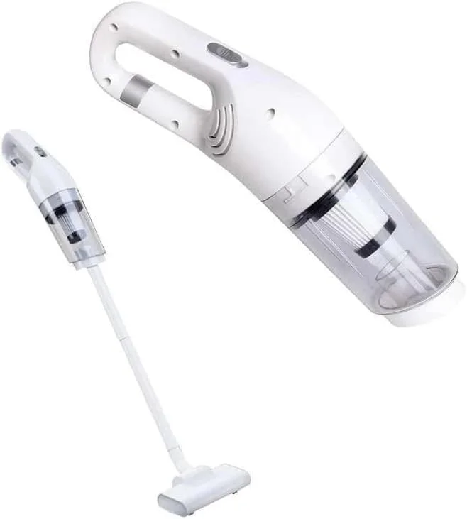 جاروبرقی عصایی بی سیم 5 در 1، قدرت مکش 12000Pa، طراحی شارژی و دستی، سفید