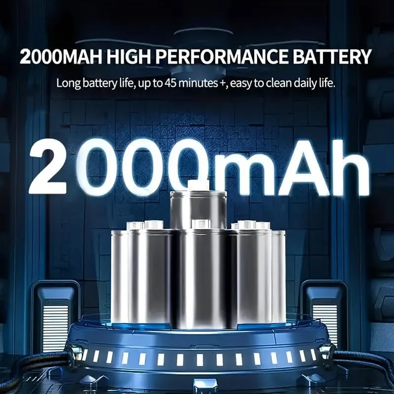 جاروبرقی دستی بی سیم 2 در 1 - جاروبرقی و دمنده قابل حمل پرقدرت برای خودرو و خانه - مکش قوی، استفاده مرطوب/خشک، سبک و جمع و جور - شامل سر برس گردگیری - ایده آل برای صاحبان حیوانات خانگی