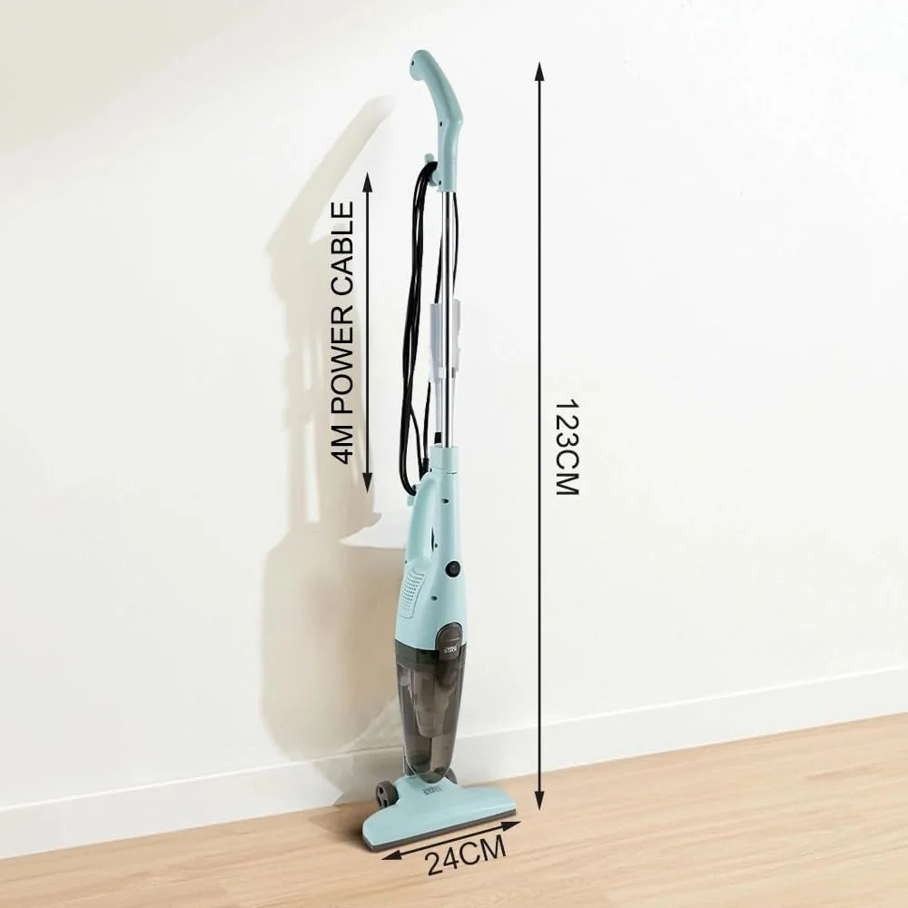 جاروبرقی عصایی دستی سیم دار 400 واتی Winning Star ST-5050 | مکش 13.5 کیلو پاسکال | مخزن گرد و غبار 500 میلی لیتری، صدای کم 80 دسی بل | فیلتر HEPA | نازل شکاف | کابل برق مسی 4 متری | دوشاخه BS | آبی