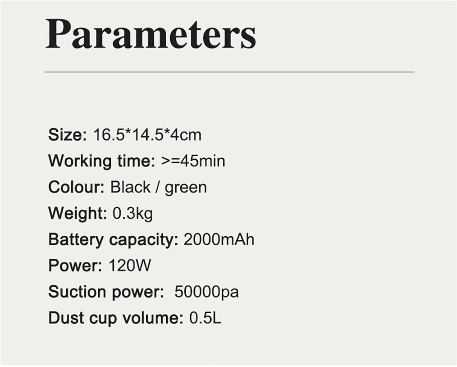 جاروبرقی های خانگی 50000Pa بی سیم خودرو جاروبرقی دستی قابل حمل مکش قدرتمند مرطوب و خشک هوشمند لوازم جانبی تمیز کننده داخلی بی سیم (آبی تیره)