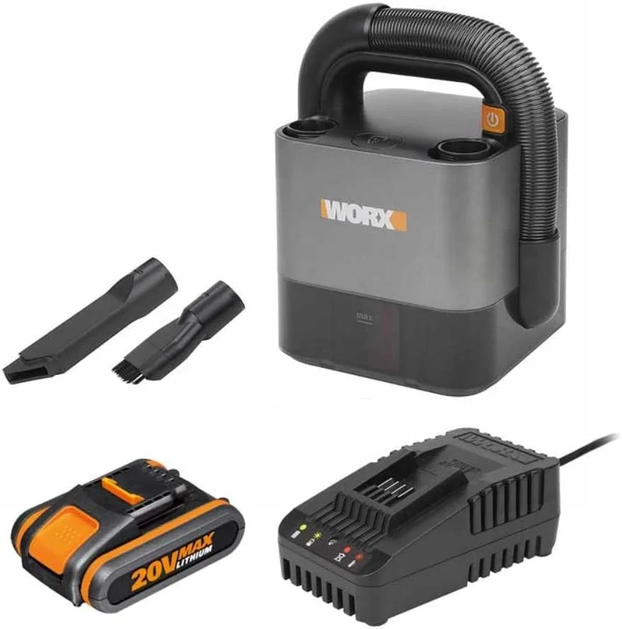 جاروبرقی شارژی جمع و جور WORX WX030 Cubevac 20V به همراه باتری 2.0 آمپر و شارژر - سبک وزن، جاروبرقی دستی قابل حمل برای خانه، ماشین و دفتر - مکش قدرتمند، تمیز کردن چند منظوره جاروبرقی شارژی جمع و جور WORX WX030 Cubevac 20V به همراه باتری 2.0 آمپر و شارژر - سبک وزن، جاروبرقی دستی قابل حمل برای خانه، ماشین و دفتر - مکش قدرتمند، تمیز کردن چند منظوره