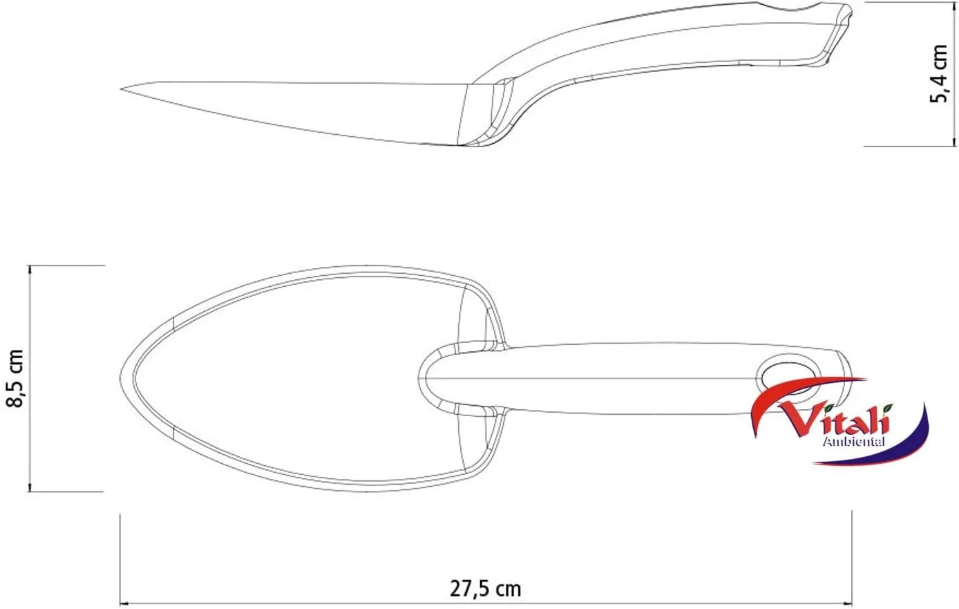 بیلچه باغبانی دستی ترامونتینا نارنجی ساخته شده از پلی پروپیلن سنگین