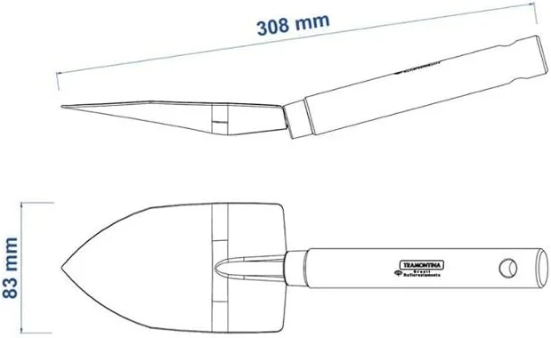 بیلچه باغبانی دستی ترامونتینا با فولاد کربنی ویژه و دسته چوبی - 77907001