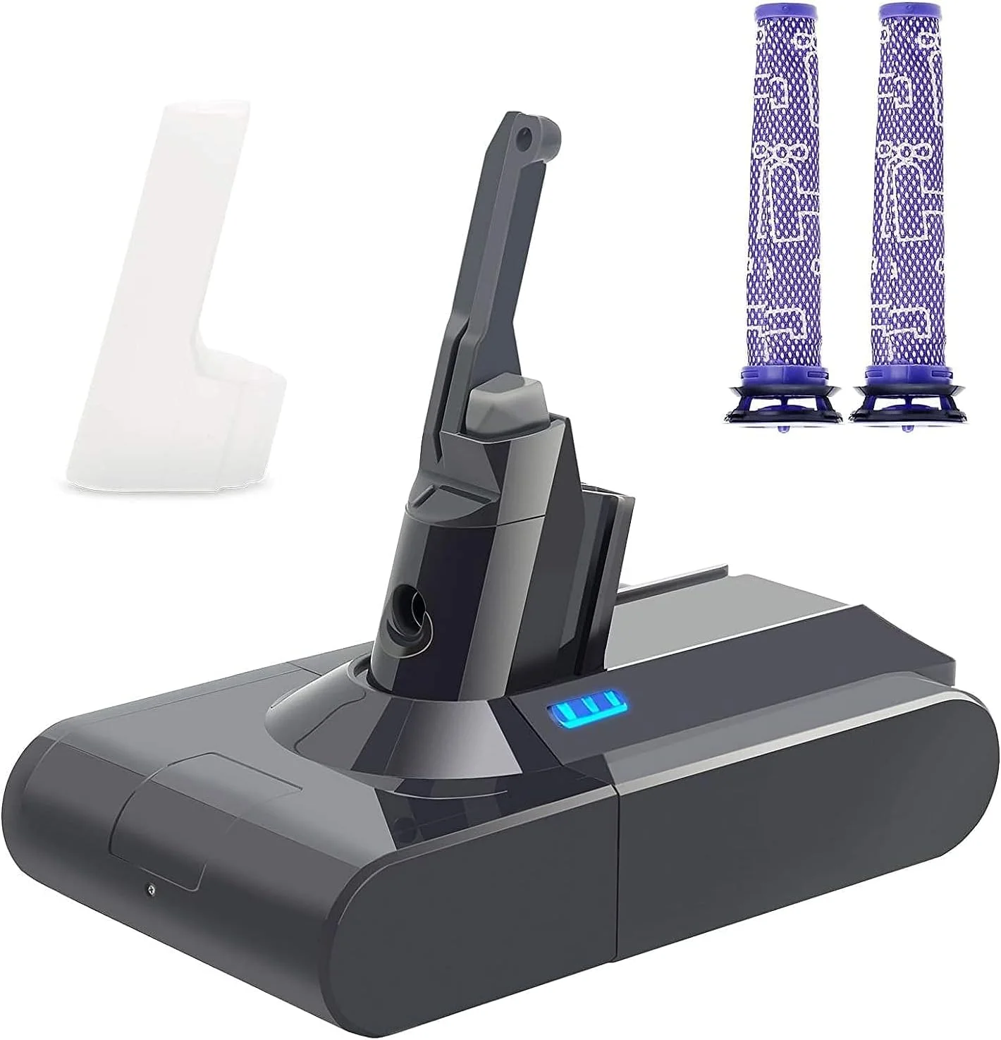 باتری 21.6 ولت 4500 میلی آمپر ساعت V8 به همراه فیلتر جایگزین برای Dyson V8 SV10 سازگار با جاروبرقی های دستی بی سیم Dyson V8 Absolute، جاروبرقی V8 Fluffy، جاروبرقی بی سیم V8 Animal باتری 21.6 ولت 4500 میلی آمپر ساعت V8 به همراه فیلتر جایگزین برای Dyson V8 SV10 سازگار با جاروبرقی های دستی بی سیم Dyson V8 Absolute، جاروبرقی V8 Fluffy، جاروبرقی بی سیم V8 Animal