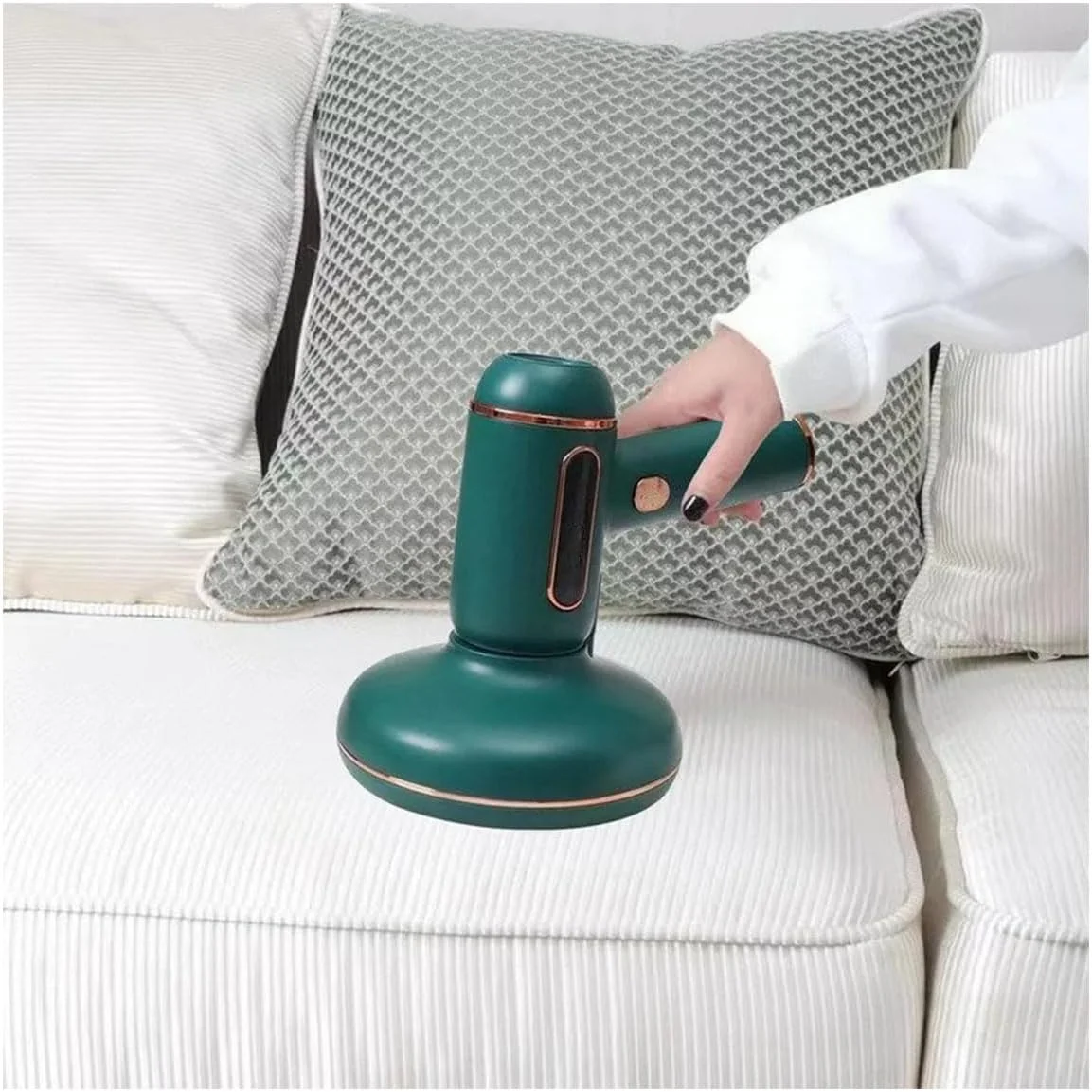 جاروبرقی دستی قابل حمل یوول، تمیز کننده عمیق بی سیم با قدرت مکش 7500 پاسکال، ابزار حذف گرد و غبار و مو (سبز)
