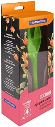 ست ابزار باغبانی 4 تکه ترامونتینا مدل Cocoon، سبز رنگ، ساخته شده از پلی پروپیلن سنگین، شامل بیلچه باغبانی + بیلچه نشاء + چنگک باغبانی 3 شاخه + محفظه قهوه ای ست ابزار باغبانی 4 تکه ترامونتینا مدل Cocoon، سبز رنگ، ساخته شده از پلی پروپیلن سنگین، شامل بیلچه باغبانی + بیلچه نشاء + چنگک باغبانی 3 شاخه + محفظه قهوه ای