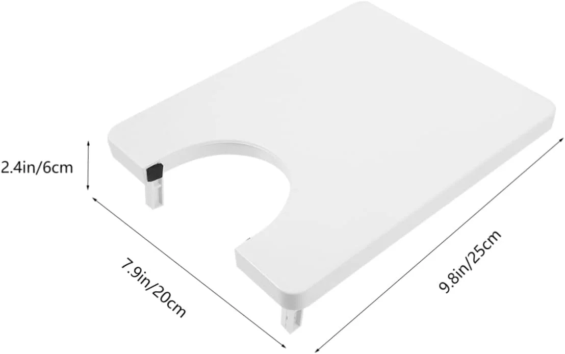 میز چرخ خیاطی Lurrose، صفحه افزایش فضای میز خیاطی پلاستیکی سفید و قابل حمل