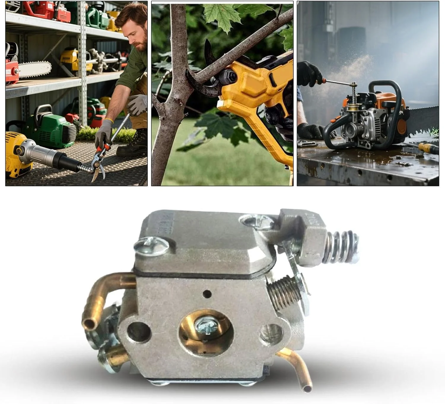 کاربراتور اره زنجیری - جایگزینی کاربراتور ماشین چمن زنی | قطعات محکم و ابزار تعمیر ضد نشت برای باغبانی، تعمیر موتورهای مختلف، نگهداری، ابزار حیاط، صنعت