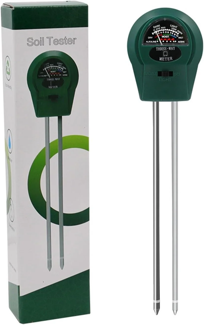ابزار سه کاره اندازه گیری رطوبت خاک، PH و نور