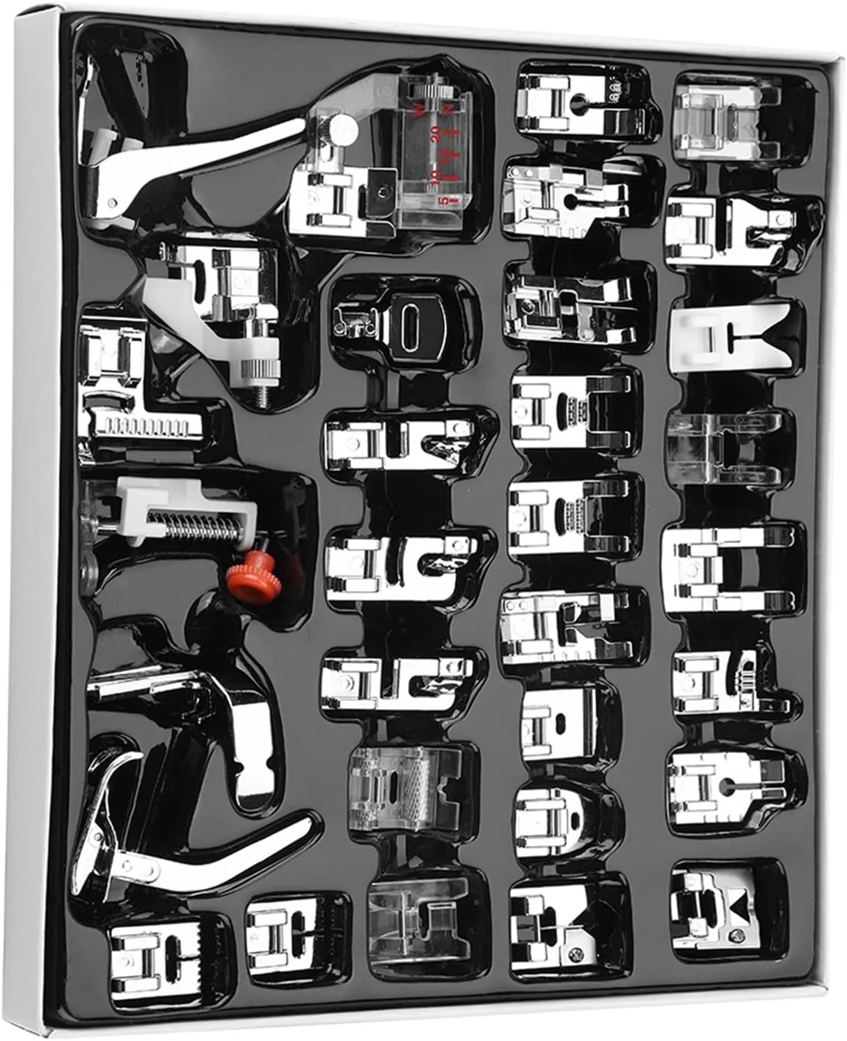 مجموعه 32 عددی پایه های چرخ خیاطی، شامل پایه زیپ دوزی، پایه های دوخت و دوز، لوازم جانبی چرخ خیاطی خانگی، لوازم خیاطی برای اکثر ماشین های چند منظوره خانگی مجموعه 32 عددی پایه های چرخ خیاطی، شامل پایه زیپ دوزی، پایه های دوخت و دوز، لوازم جانبی چرخ خیاطی خانگی، لوازم خیاطی برای اکثر ماشین های چند منظوره خانگی