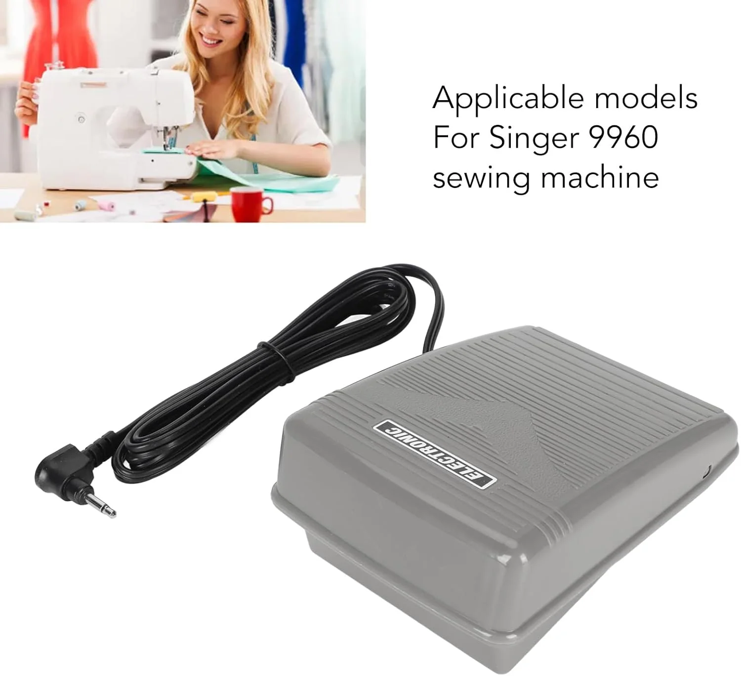 پدال پای چرخ خیاطی Sorandy، جایگزین کاربردی کنترل ضد لغزش با سیم برق برای 9960، لوازم جانبی خیاطی قابل اعتماد پدال پای چرخ خیاطی Sorandy، جایگزین کاربردی کنترل ضد لغزش با سیم برق برای 9960، لوازم جانبی خیاطی قابل اعتماد