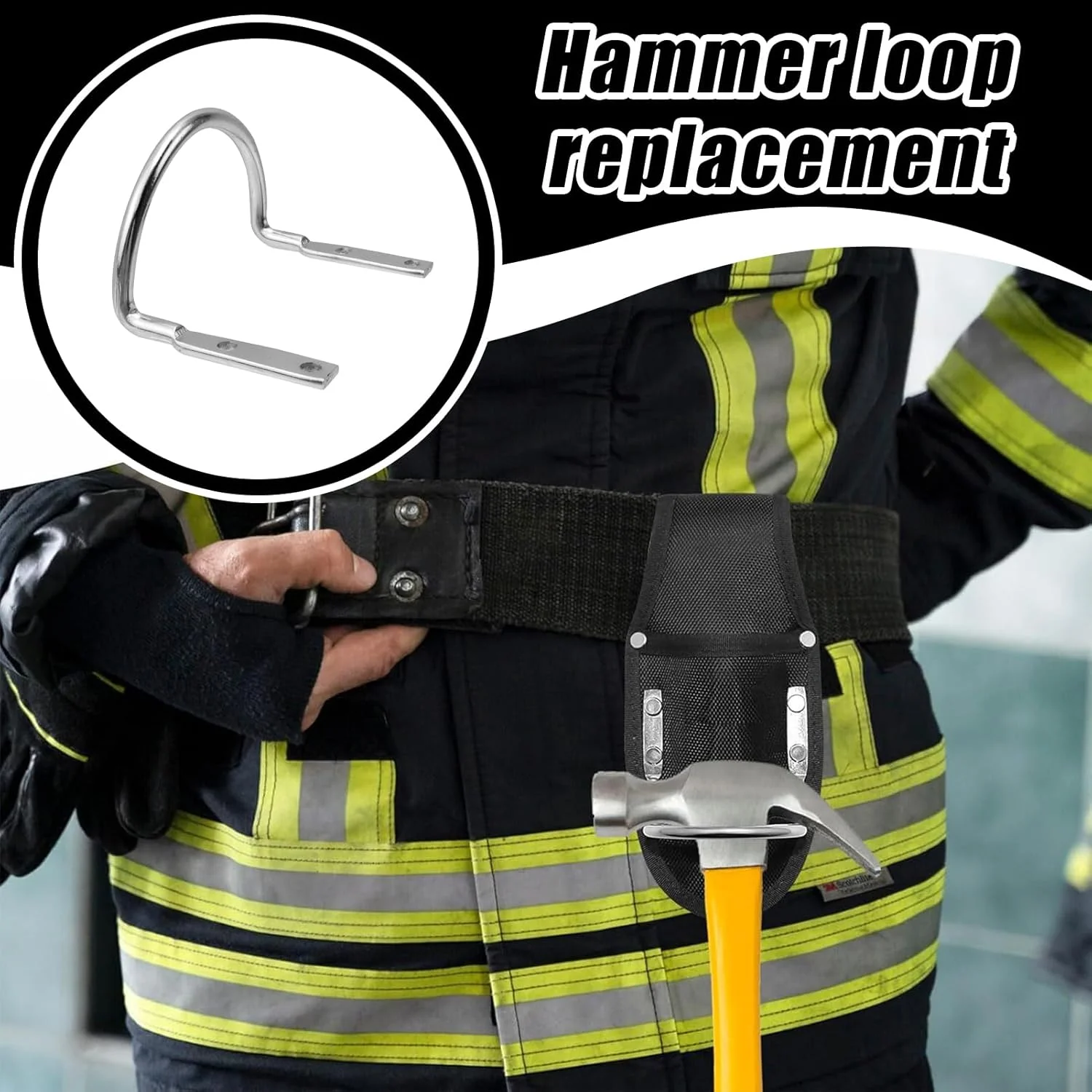 نگهدارنده چکش | حلقه جایگزین نگهدارنده چکش U شکل | لوازم جانبی باغبانی برای ابزار نجاری، ساخت و ساز، سقف کاری، برق کاران و نجاران نگهدارنده چکش | حلقه جایگزین نگهدارنده چکش U شکل | لوازم جانبی باغبانی برای ابزار نجاری، ساخت و ساز، سقف کاری، برق کاران و نجاران