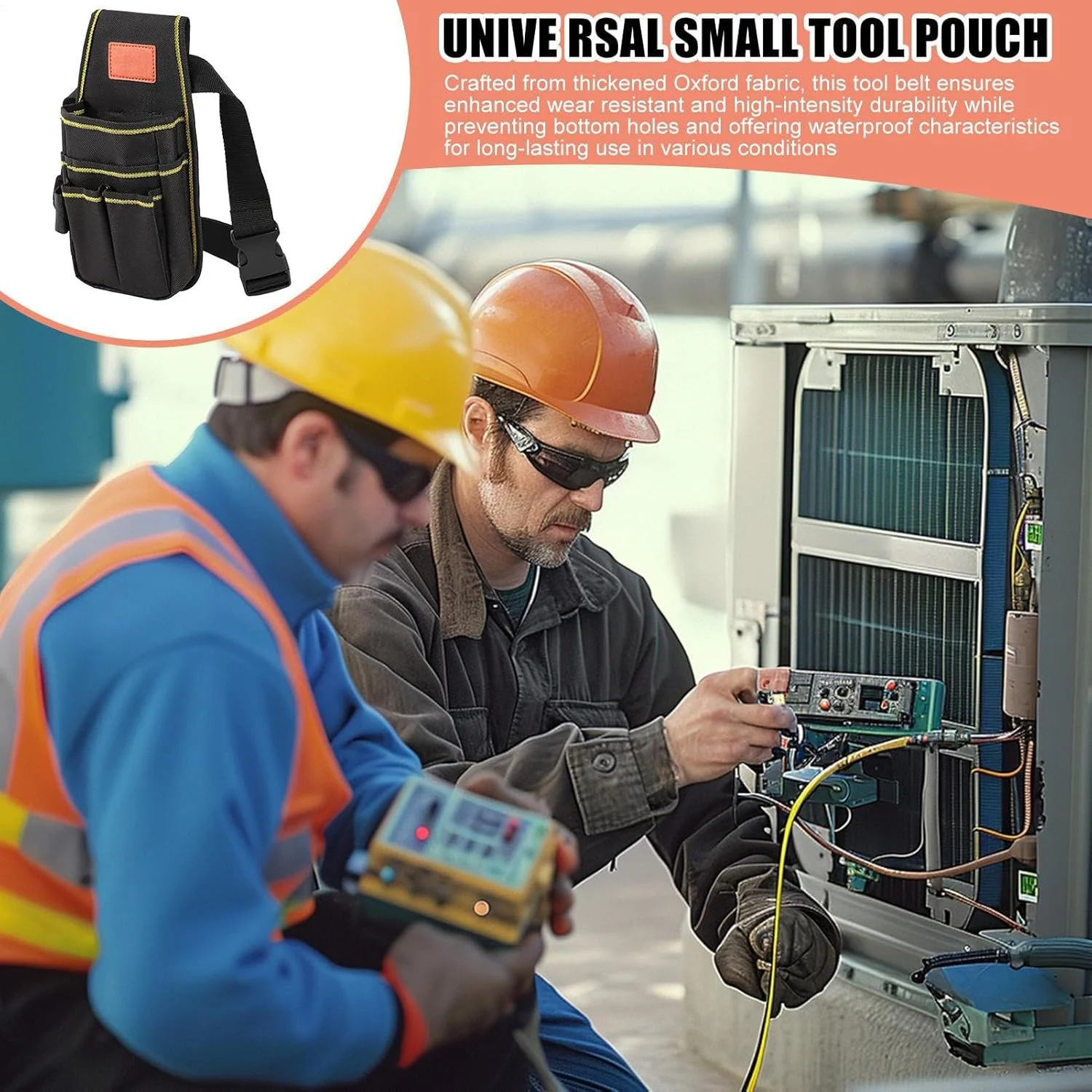 کمربند ابزار مردانه | کمربند ابزار تعمیر لوله کشی، کمربند ابزار ضد آب و مقاوم در برابر سایش برای برقکاری، ساخت و ساز، باغبانی، نجاری، پیاده روی و شکار