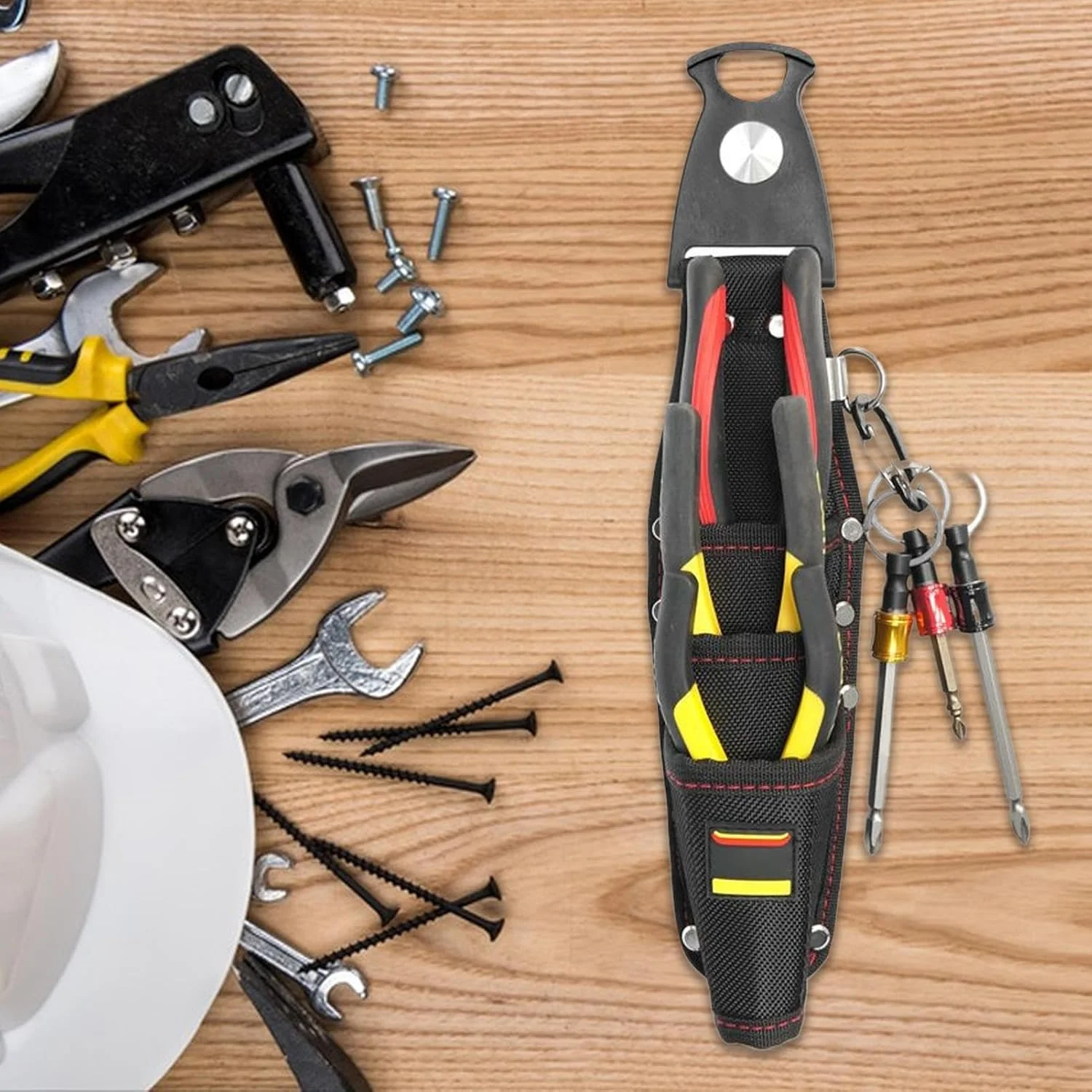 کیف ابزار کمری، کیف مکانیکی مقاوم در برابر آب - کیف ابزار کوچک مقاوم در برابر سایش برای مردان، زنان، نجاری، برق کاری، لوله کشی، باغبانی، مکانیکی، پیاده روی، شکار، ماهیگیری، مصارف خانگی