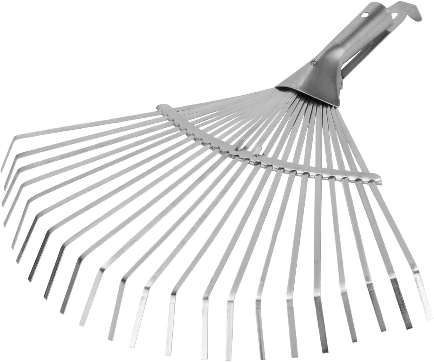 سر چنگک فلزی قابل تنظیم پالیساد – 22 دندانه تخت، گالوانیزه، عرض لغزنده 270–460 میلی متر، ابزار باغبانی برای مراقبت از چمن و برگ (بدون دسته)