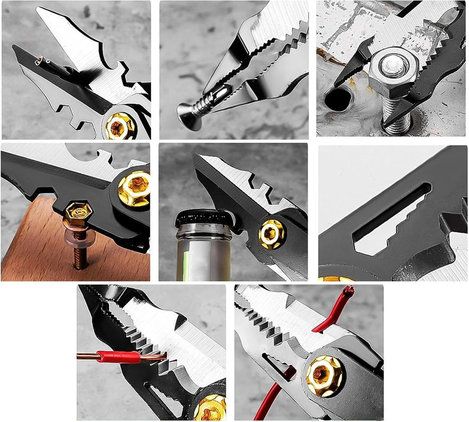 سیم چین | ابزار سیم لخت کن و پرس - ابزار پرس با دوام و برگشت پذیر برای متخصصان، مناسب برای باغبانی، نجاری، گل فروشی و تاباندن سیم