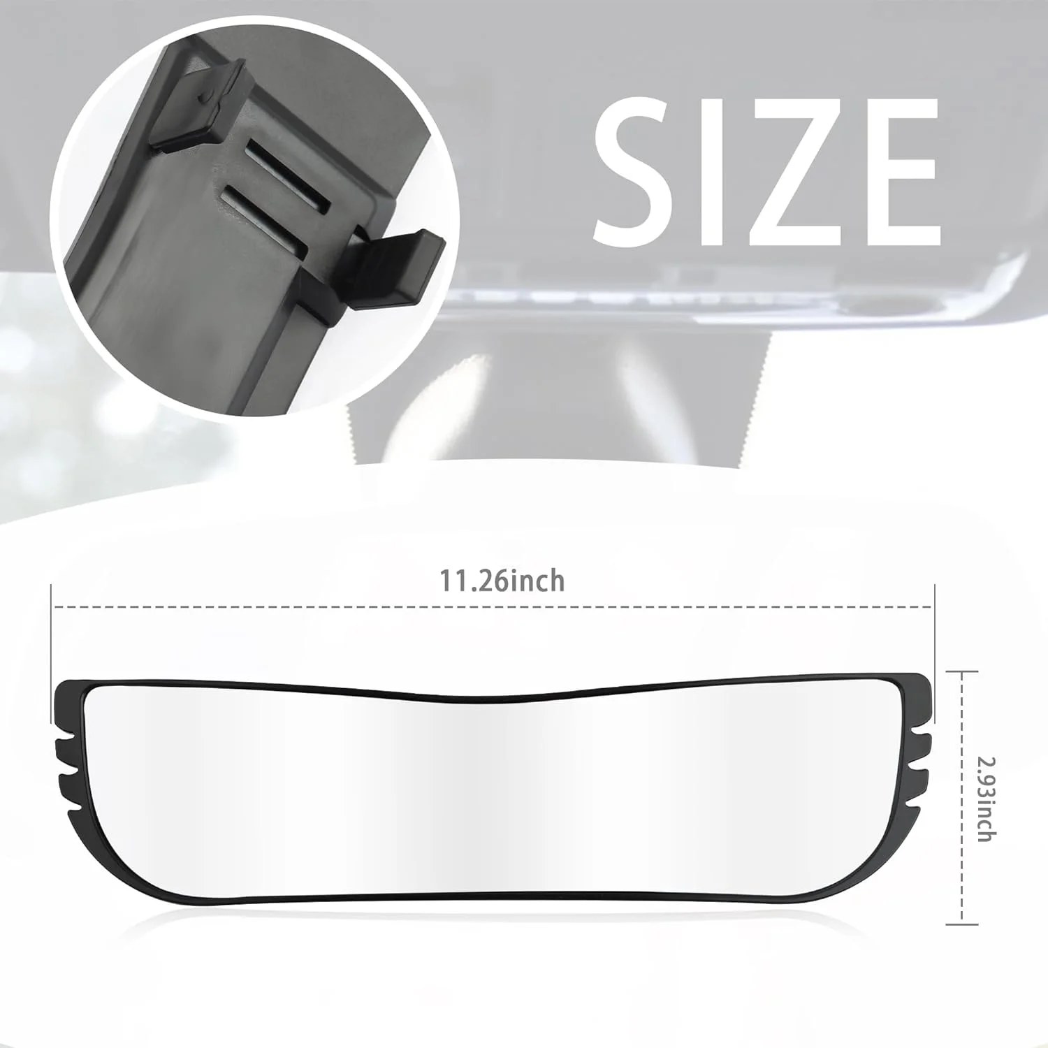 آینه دید عقب خودرو با زاویه دید گسترده، آینه بزرگ داخل خودرو برای کاهش نقاط کور، سازگار با اکثر خودروها، کامیون ها و وسایل نقلیه، نصب آسان لوازم جانبی خودرو آینه دید عقب خودرو با زاویه دید گسترده، آینه بزرگ داخل خودرو برای کاهش نقاط کور، سازگار با اکثر خودروها، کامیون ها و وسایل نقلیه، نصب آسان لوازم جانبی خودرو