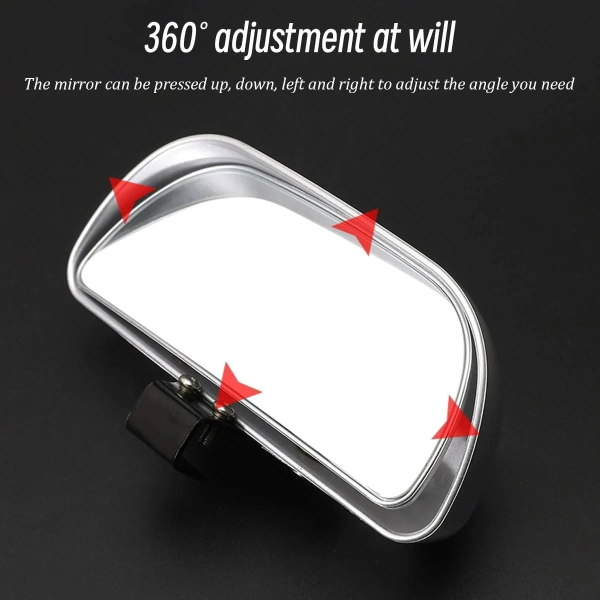 آینه نقطه کور خودرو، آینه های دید عقب محدب بدون قاب شیشه ای HD، لوازم جانبی بیرونی، آینه دید جانبی نقطه کور بیرونی خودرو با زاویه دید عریض قابل تنظیم، جهانی برای SUV، سدان، کامیون (2 عدد، مشکی)