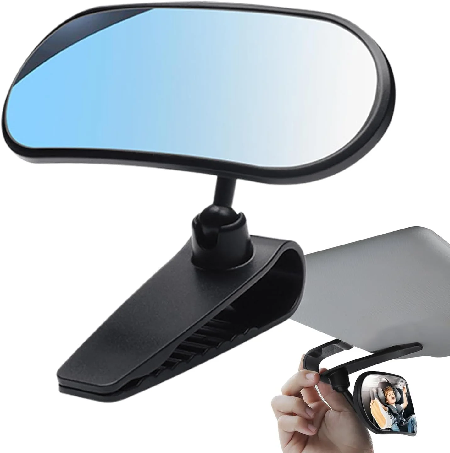 آینه دید عقب خودرو KASTWAVE - آینه محدب پانوراما با مکش قابل تنظیم 360 درجه برای رانندگی در شب، ایده آل برای دیدن کودک در خودروها، SUVها، کامیون ها