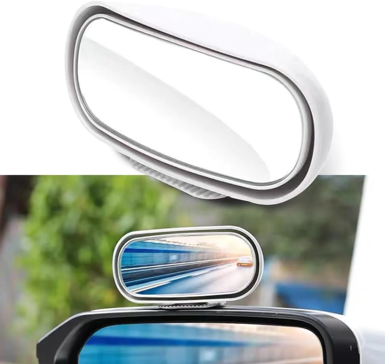 آینه نقطه کور خودرو، آینه مستطیلی دید عقب شیشه HD با زاویه دید گسترده، لوازم جانبی کمکی دید عقب داخلی، شیشه HD با زاویه دید گسترده، برای خودرو کامیون SUV RV (سفید) آینه نقطه کور خودرو، آینه مستطیلی دید عقب شیشه HD با زاویه دید گسترده، لوازم جانبی کمکی دید عقب داخلی، شیشه HD با زاویه دید گسترده، برای خودرو کامیون SUV RV (سفید)