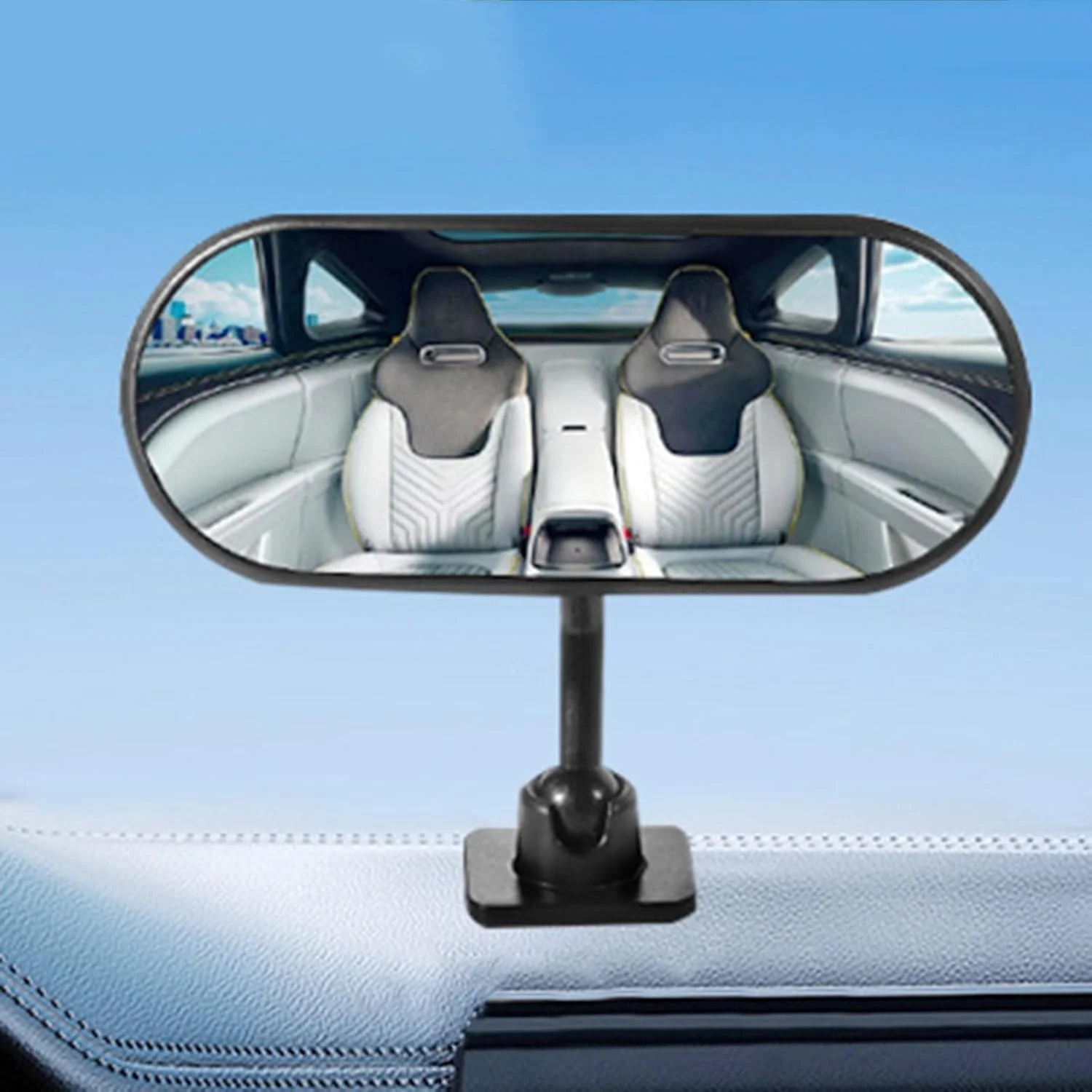 آینه دید عقب خودرو، آینه داخلی برای کودک، مشاهده کودکان رو به عقب، آینه خودرو برای سفر ایمن، پایه چسبی برای نصب آسان، 360 درجه قابل تنظیم (مشکی) آینه دید عقب خودرو، آینه داخلی برای کودک، مشاهده کودکان رو به عقب، آینه خودرو برای سفر ایمن، پایه چسبی برای نصب آسان، 360 درجه قابل تنظیم (مشکی)